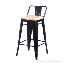 مقعد خشبي للبار كرسي tolix كرسي نسخة متماثلة منخفضة الظهر